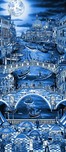 Charles Fazzino 3D Art Charles Fazzino 3D Art Midnight in Venice (AP) (Blue) (ALU)